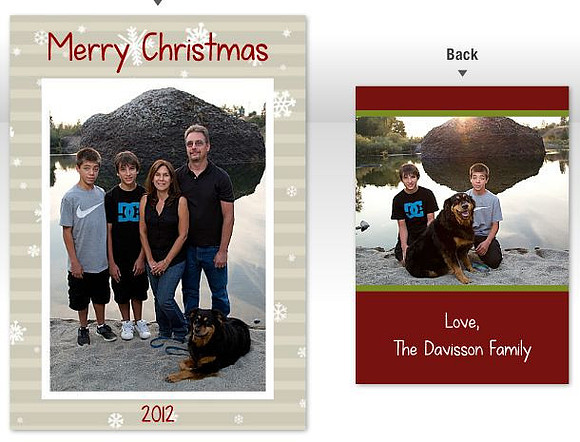 Vertical Christmas Card