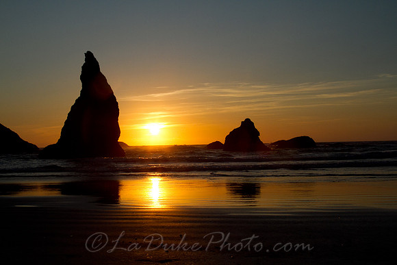 Bandon, OR at Sunset